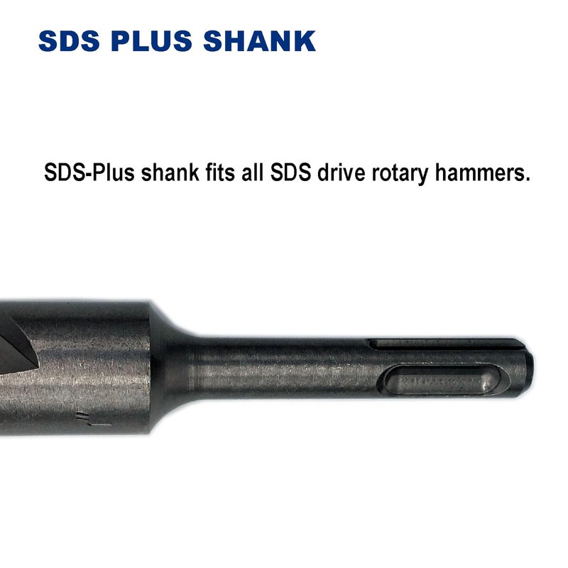 Drill Hulk 1-Inch x 12-Inch Carbide-Tipped SDS-Plus Rotary Hammer Drill Bit for Concrete, Brick, Stone, Pack of 2 - Image 5